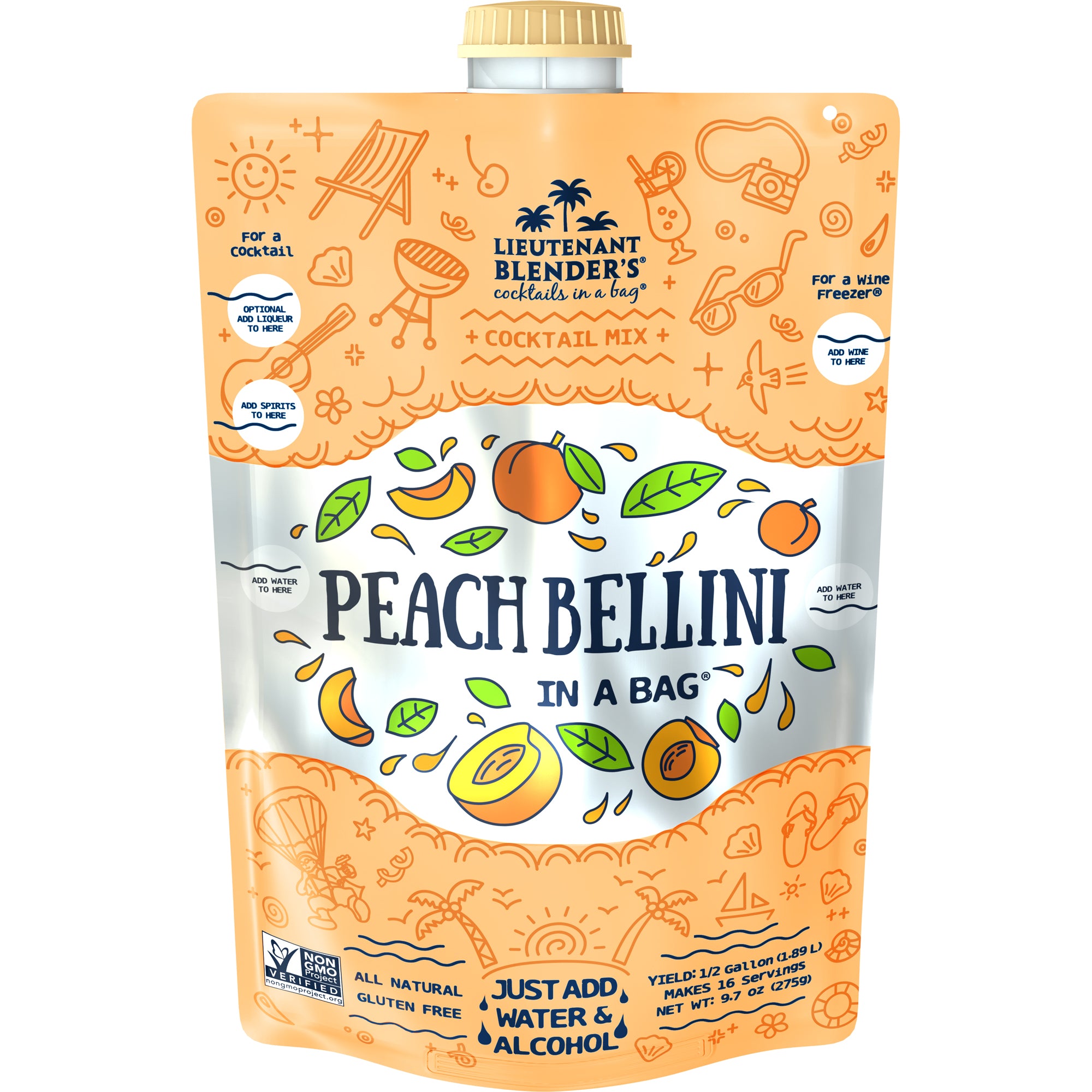 Peach Bellini - Cocktails in a Bag