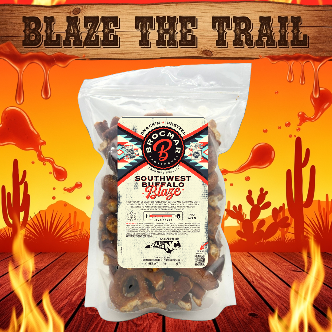 Southwest Buffalo Blaze Hard Sourdough Drink’N Pretzel