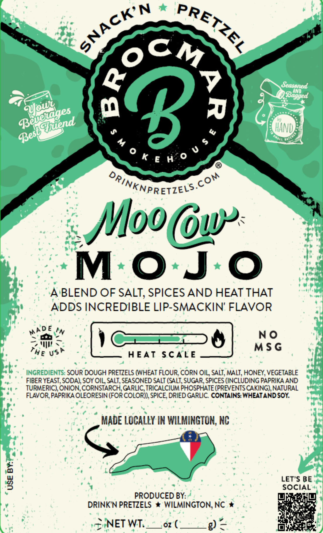 Moo Cow Mojo Spicy Hard Sourdough Drink'N Pretzel Pieces