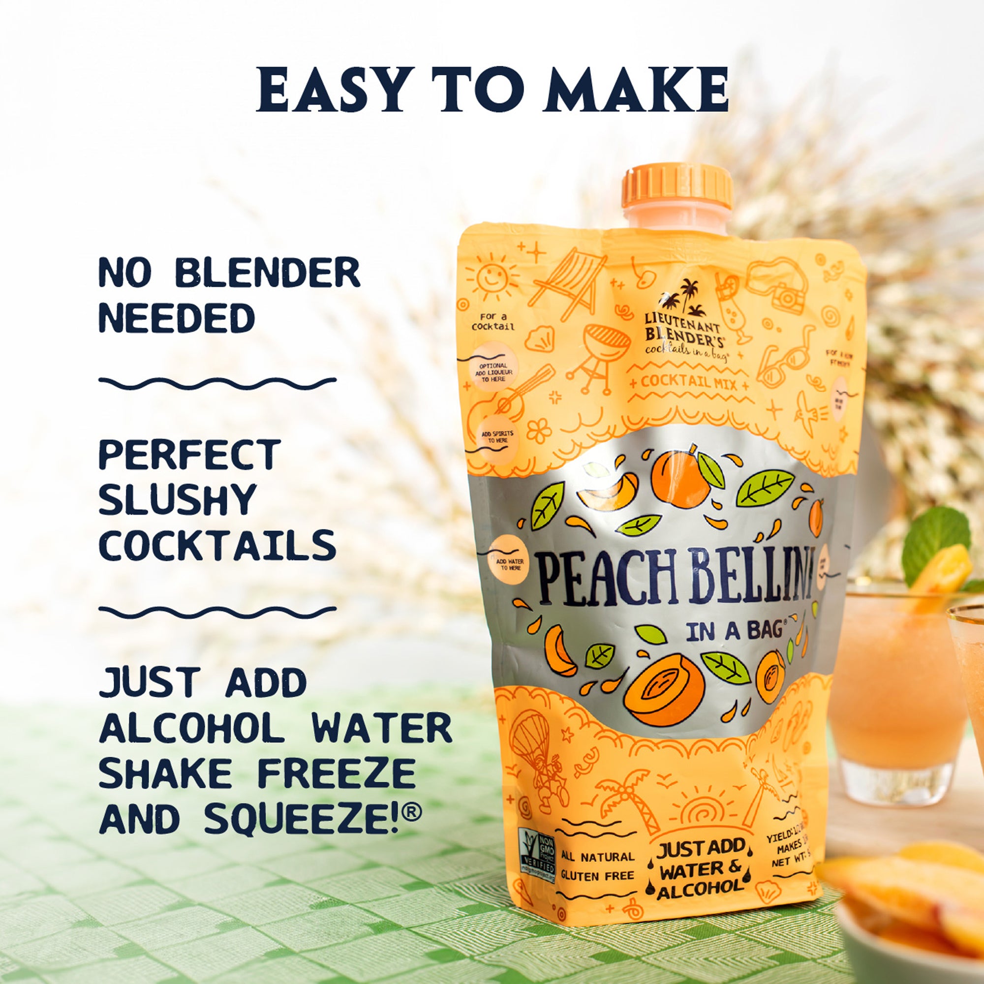 Peach Bellini - Cocktails in a Bag