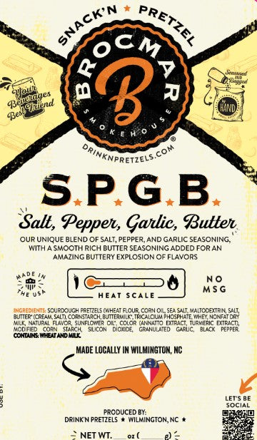 S.P.G.B (Salt, Pepper, Garlic Butter) Hard Sourdough Drink'N Pretzel Pieces