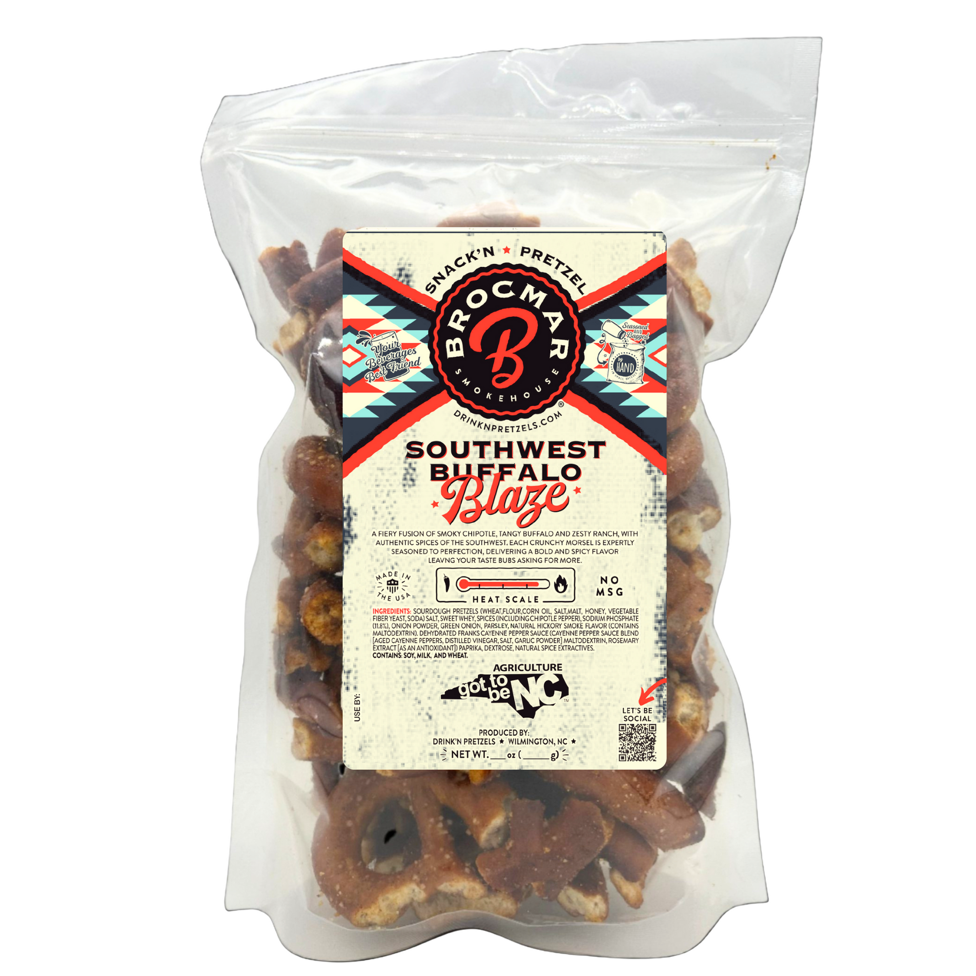 Southwest Buffalo Blaze Hard Sourdough Drink’N Pretzel